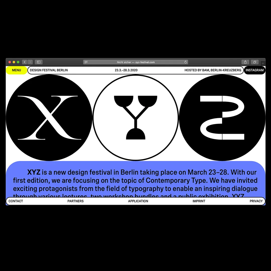 xyz design festival berlin, branding, visual identity, logo design, web design, poster design