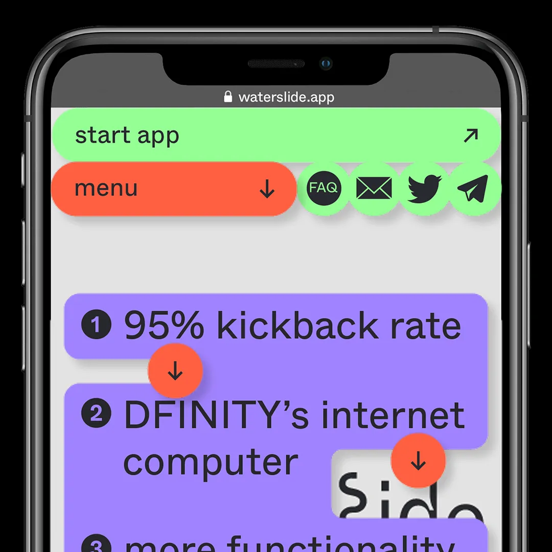waterslide, web3, blockchain, web design, ux ui, visual identity, logo design