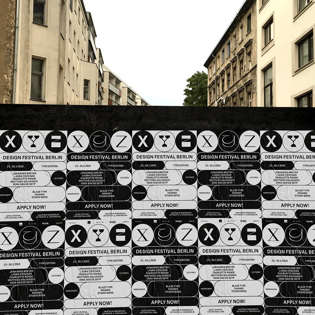 xyz design festival berlin, branding, visual identity, logo design, web design, poster design