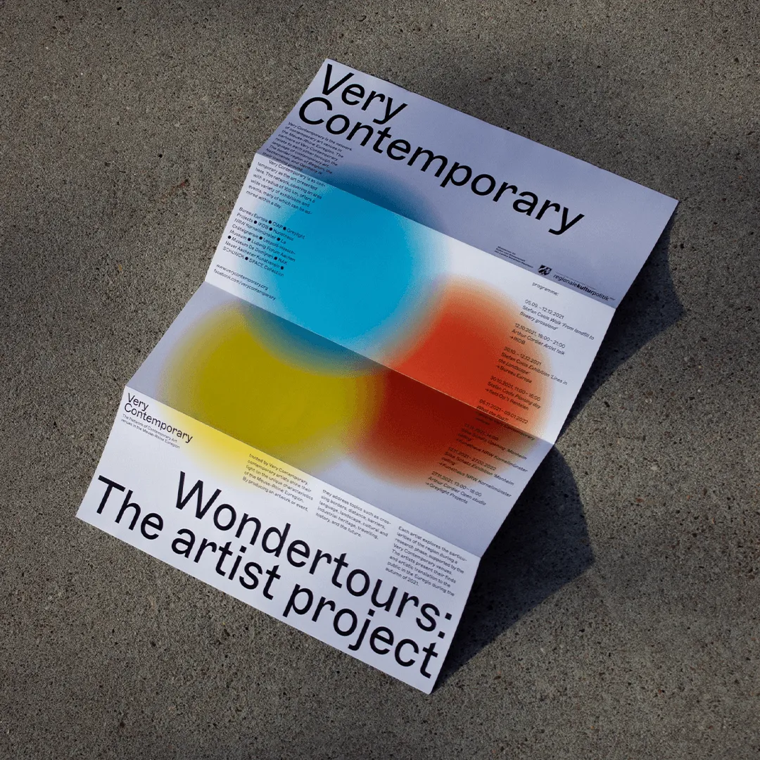 Very Contemporary, editorial design, flyer