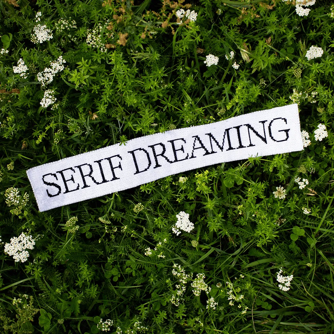 embroidery, typography